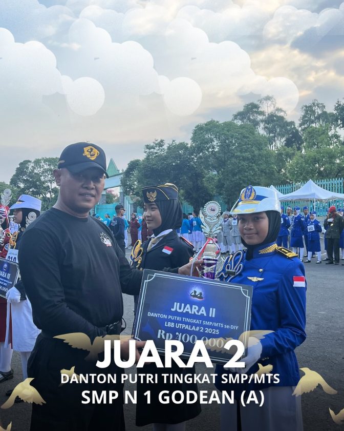 Konsisten Juara! Tonti Baladikara SMP N 1 Godean Sabet Dua Penghargaan Danton Terbaik Se-DIY